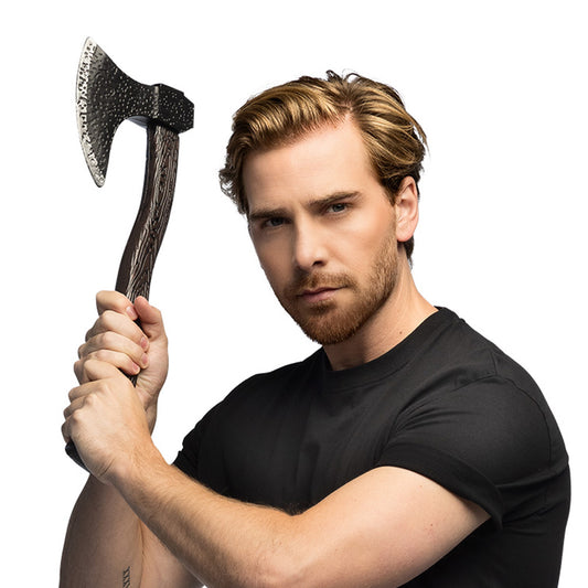Hache Médiévale Viking Noire - Arme de Guerrier Authentique