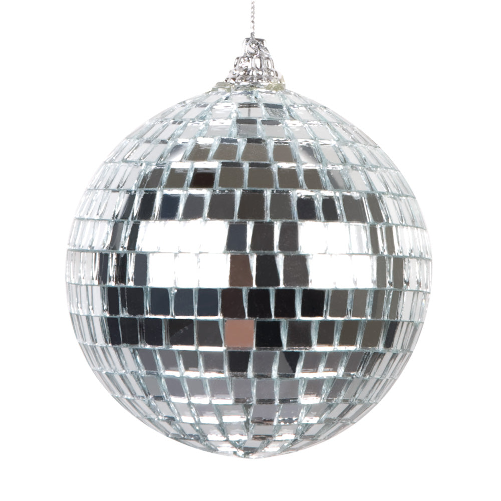Boule Disco Miroir Argent 20cm - Décoration Festive Brillante