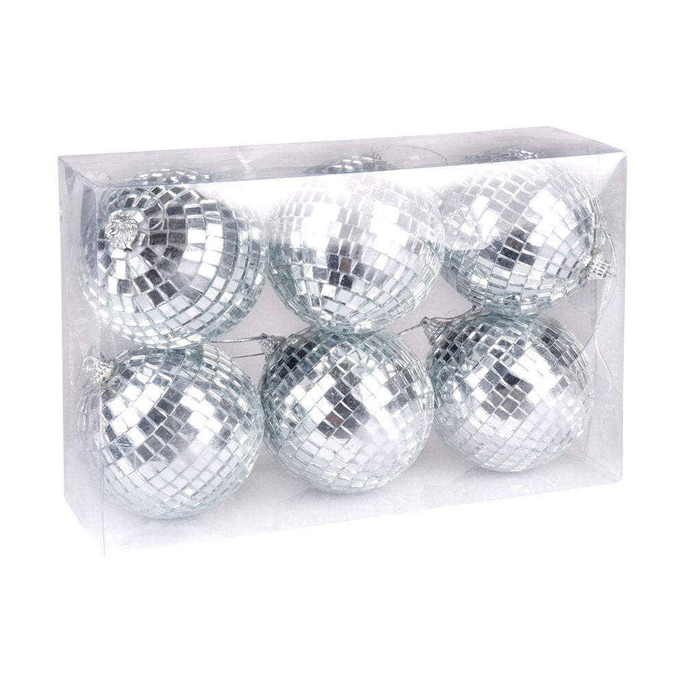 Boule Disco Miroir Argent 20cm - Décoration Festive Brillante