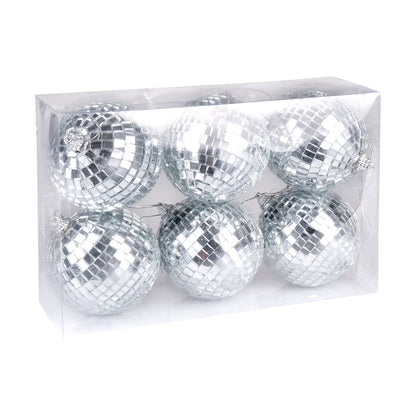 Boule Disco Miroir Argent 20cm - Décoration Festive Brillante
