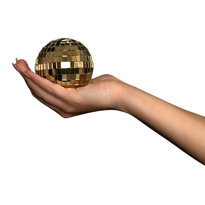 Boule à Facettes Dorée XXL - Accessoire Disco Rétro Années 70