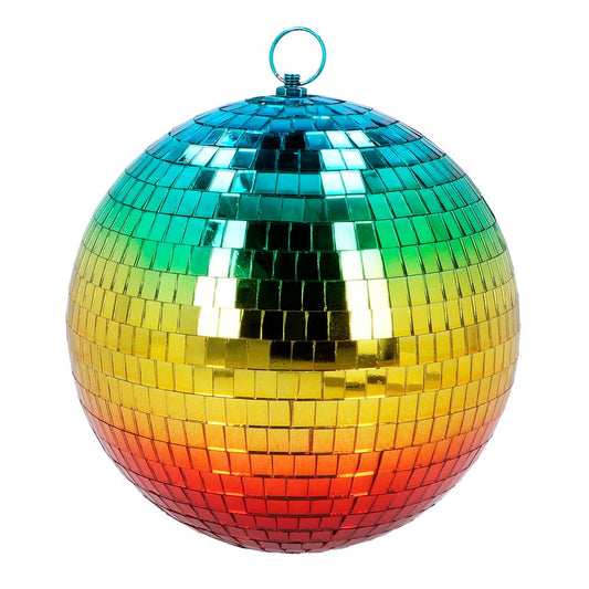 Boule Disco Arc-en-Ciel Miroir - Décoration Fête Années 70