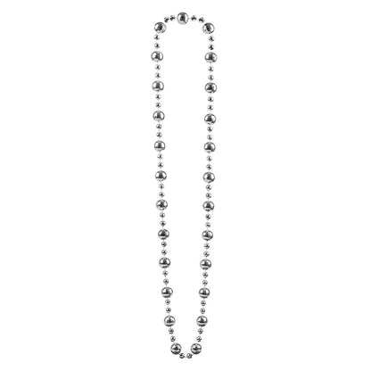 Collier de Perles Disco Argenté - Accessoire Soirée Années 70