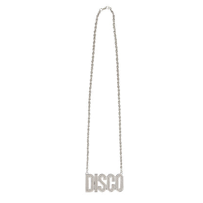 Collier DISCO Strass Argenté - Accessoire Disco Brillant