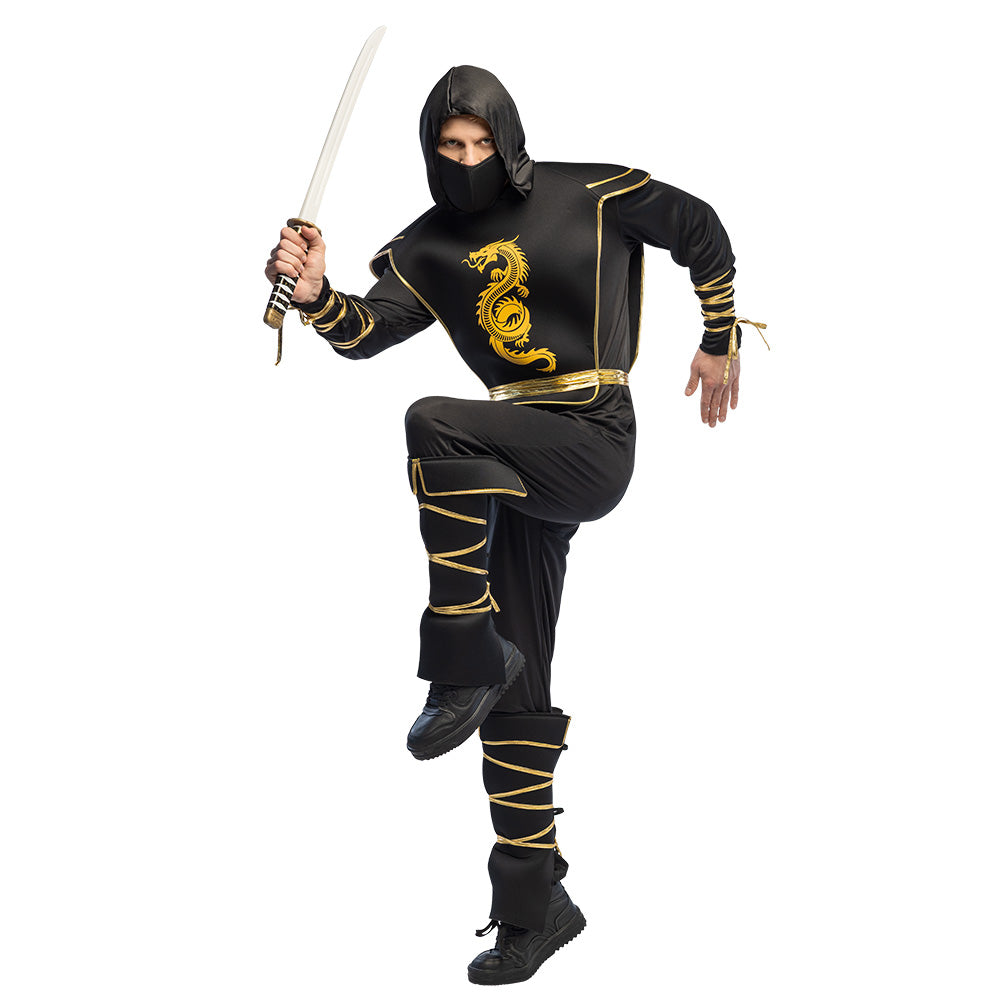 Déguisement Ninja Asiatique - Costume Guerrier Samouraï avec Épée