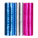 Rubans adhésifs métallisés bleu argent rose vif - Set 3 rouleaux