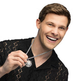 Collier LED Disco Boule Miroir - Accessoire Fête Lumineux