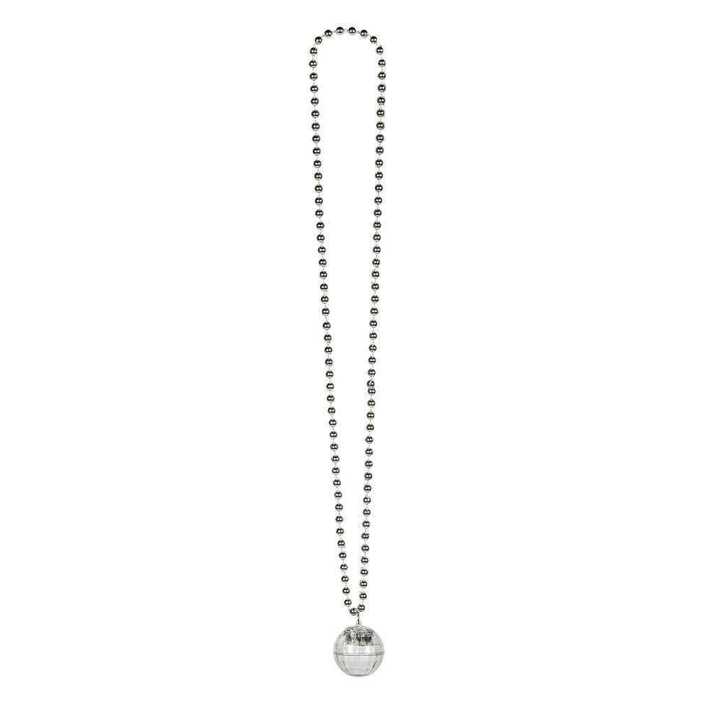 Collier LED Disco Boule Miroir - Accessoire Fête Lumineux