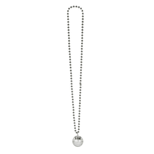 Collier LED Disco Boule Miroir - Accessoire Fête Lumineux