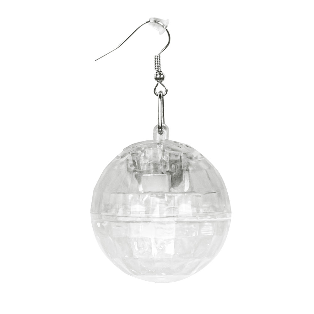 Boucles d'Oreilles Boule Disco Lumineuses LED - Accessoire Fête