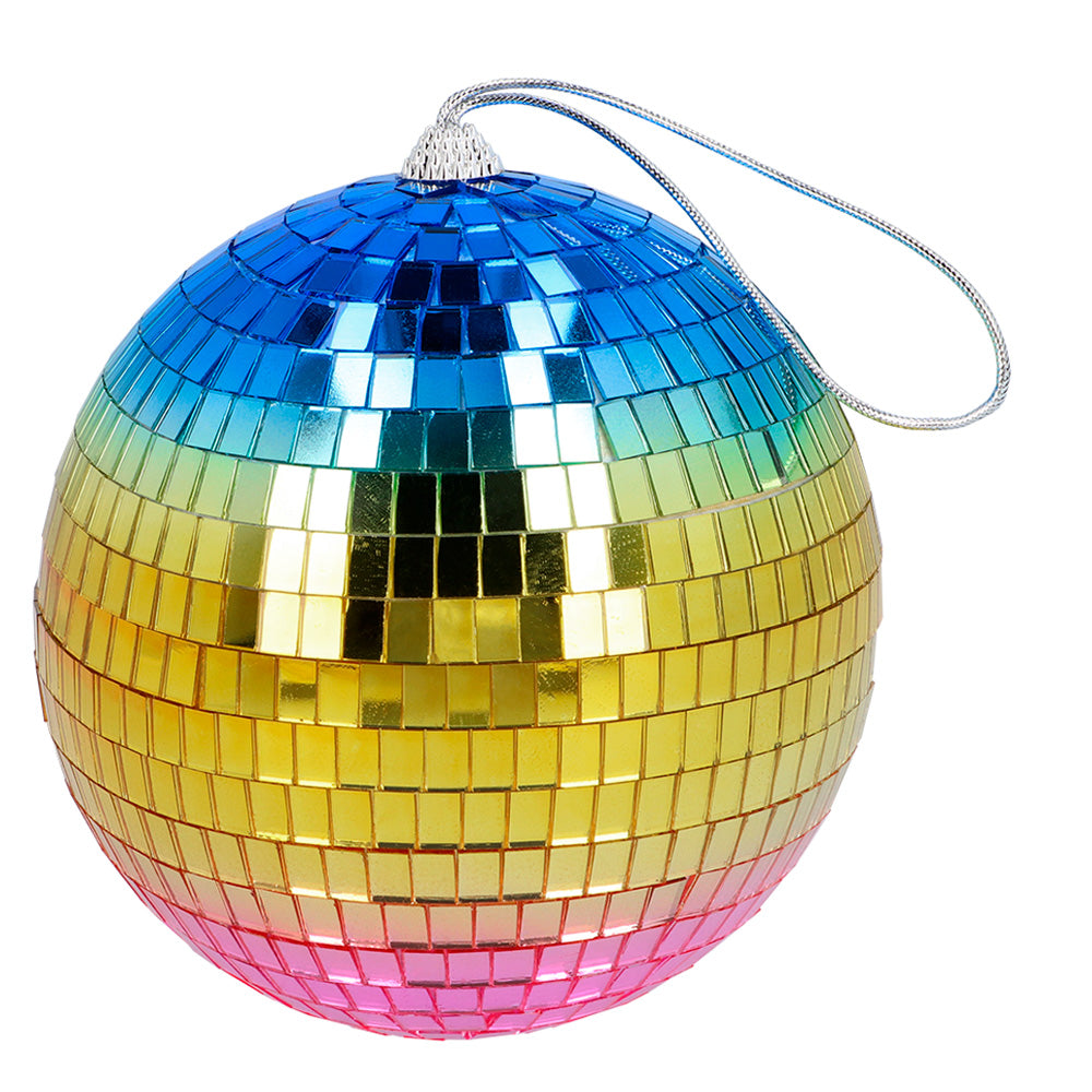 Boule à Facettes Disco Arc-en-Ciel 15 cm - Accessoire Fête Brillant