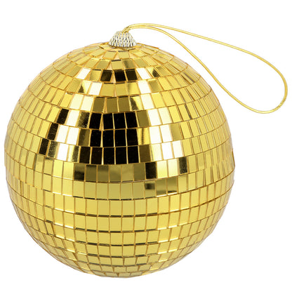 Boule Disco Dorée 15 cm - Accessoire de Fête Rétro