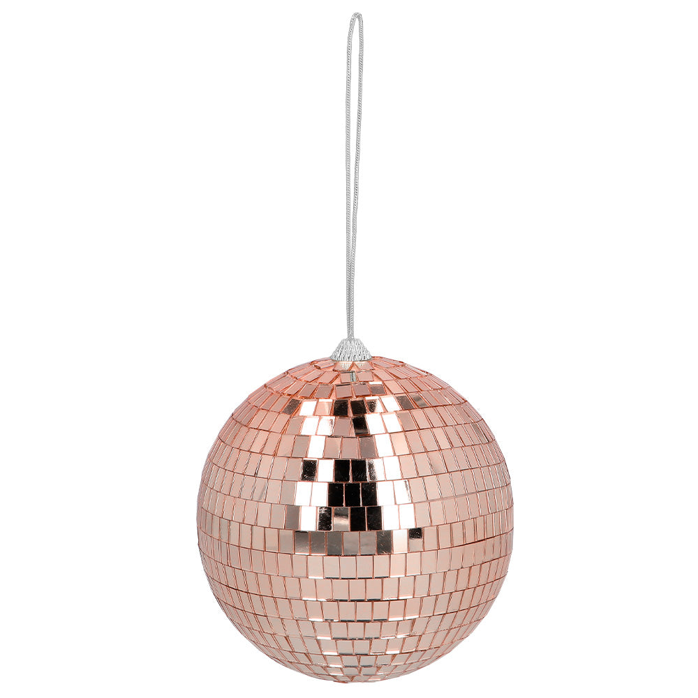 Boule Disco Rose 15 cm - Accessoire Soirée Disco Rétro