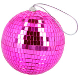 Boule Disco Pailletée Rose 15 cm - Accessoire Fête Scintillant