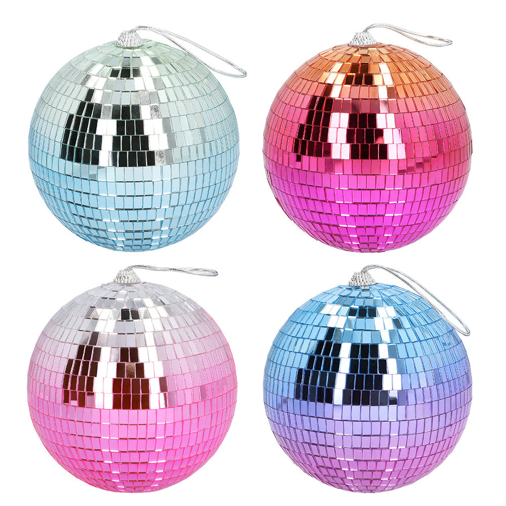 Boule Disco Miroir Paillettes - 4 Coloris - Décoration Fête