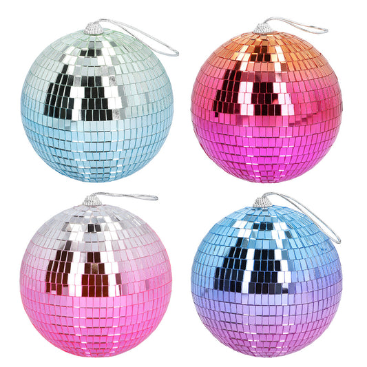 Boule Disco Miroir Paillettes - 4 Coloris - Décoration Fête