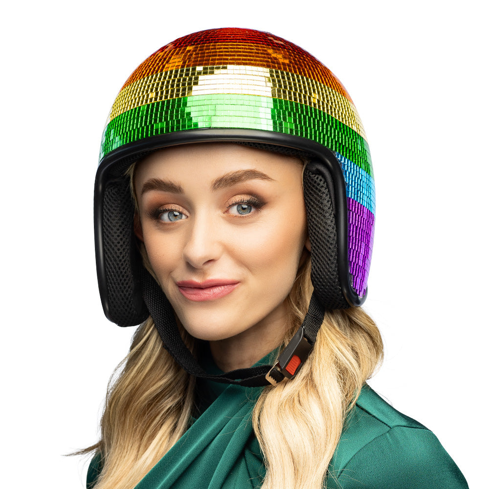 Casque Disco Arc-en-ciel Paillettes Rainbow | Fête & Soirée