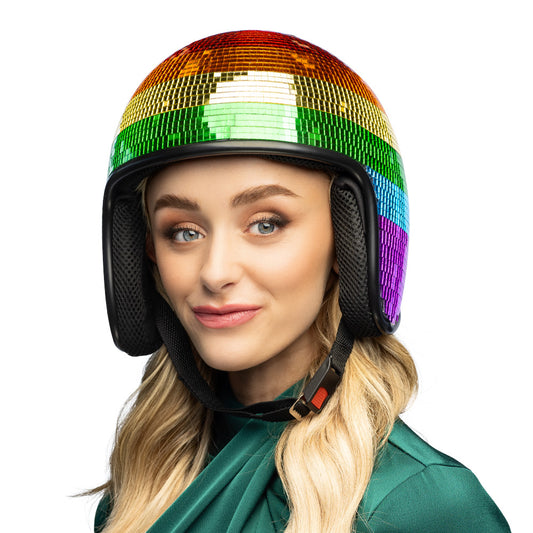 Casque Disco Arc-en-ciel Paillettes Rainbow | Fête & Soirée