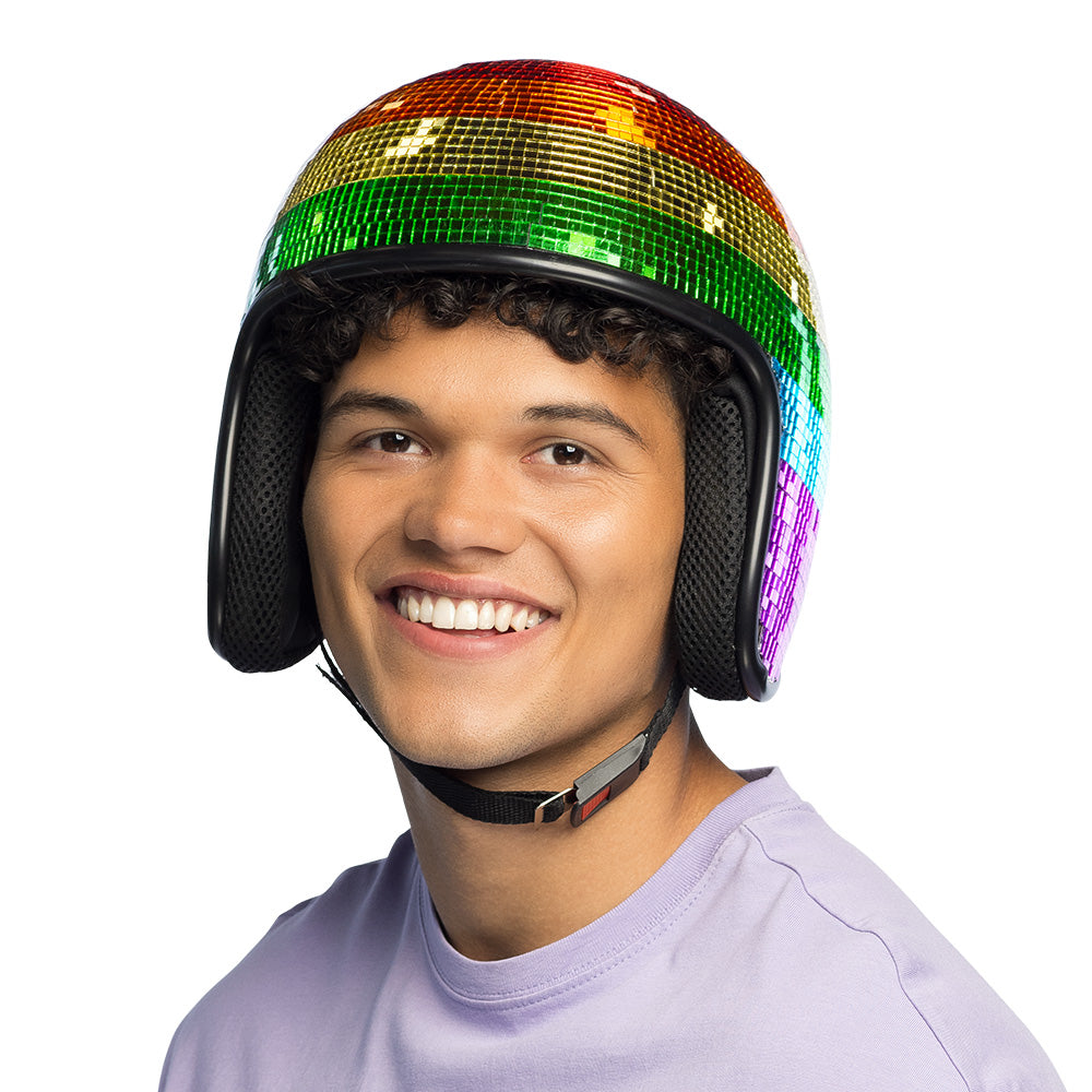 Casque Disco Arc-en-ciel Paillettes Rainbow | Fête & Soirée