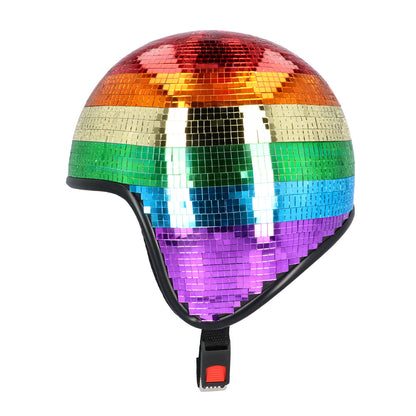 Casque Disco Arc-en-ciel Paillettes Rainbow | Fête & Soirée