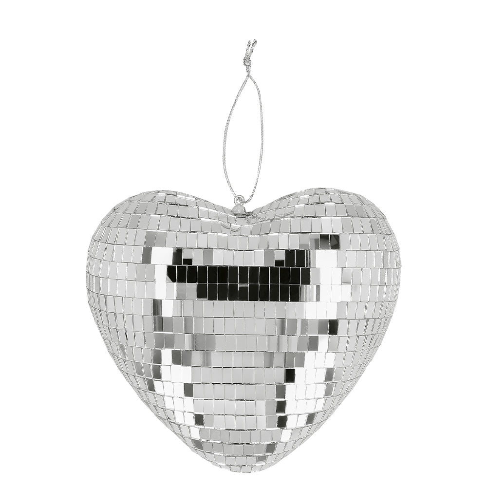 Boule Disco Cœur Scintillante - Décoration Festive Années 70