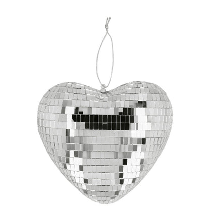 Boule Disco Cœur Scintillante - Décoration Festive Années 70