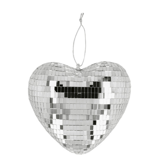 Boule Disco Cœur Scintillante - Décoration Festive Années 70