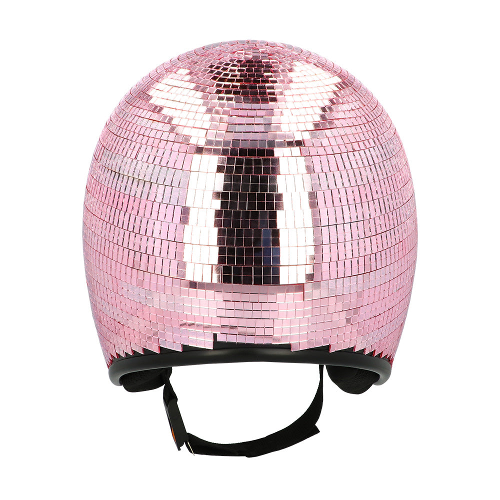 Casque Disco Boule à Facettes Rose Pailleté - Accessoire Fête