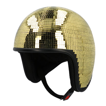 Casque Disco Doré avec Oreillettes - Accessoire Fête Année 70