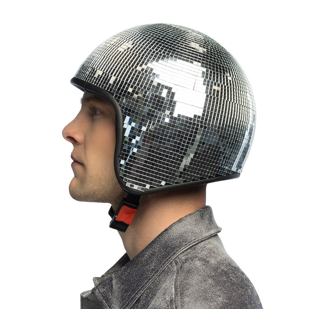 Casque Disco Boule à Facettes Argenté - Accessoire Fête Années 70