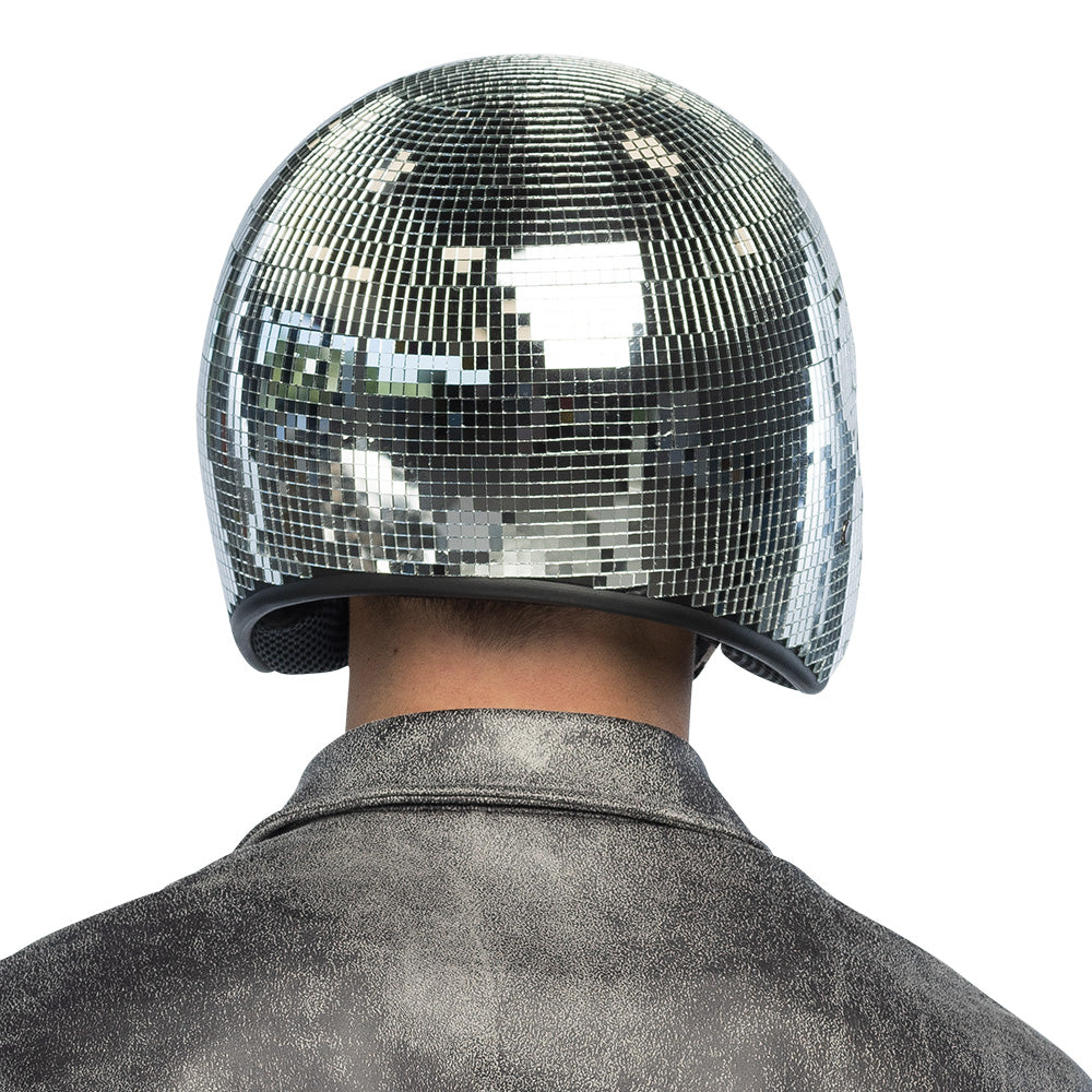 Casque Disco Boule à Facettes Argenté - Accessoire Fête Années 70