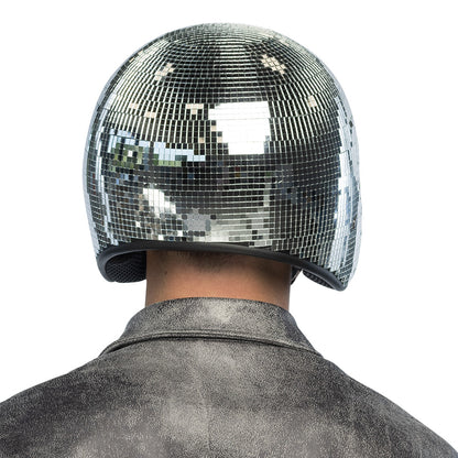 Casque Disco Boule à Facettes Argenté - Accessoire Fête Années 70