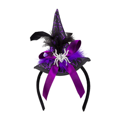 Serre-tête Sorcière Witch Hat avec Toile d'Araignée - 4 Coloris