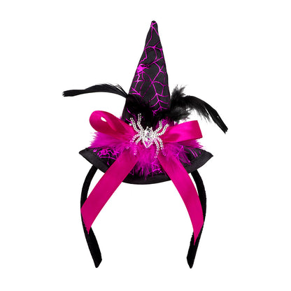 Serre-tête Sorcière Witch Hat avec Toile d'Araignée - 4 Coloris