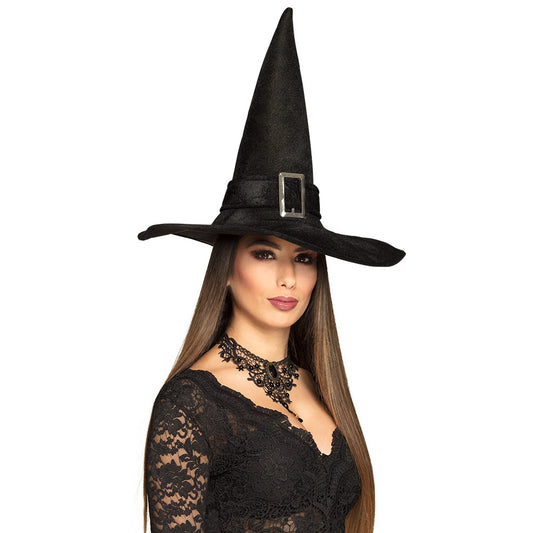 Chapeau de Sorcière Noir Classique - Accessoire Halloween