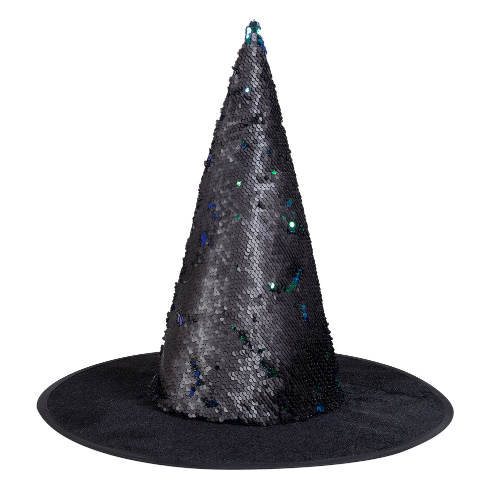 Chapeau de Sorcière Sequin Pailleté Couleurs Irisées