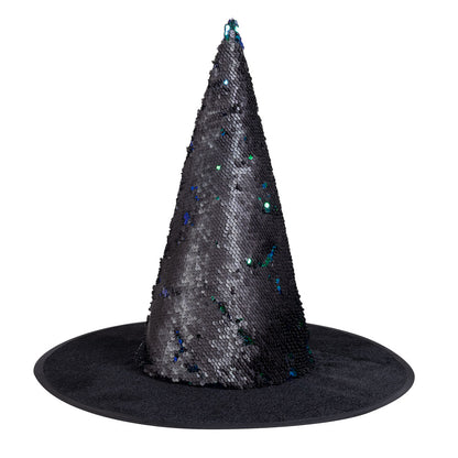 Chapeau de Sorcière Sequin Pailleté Couleurs Irisées