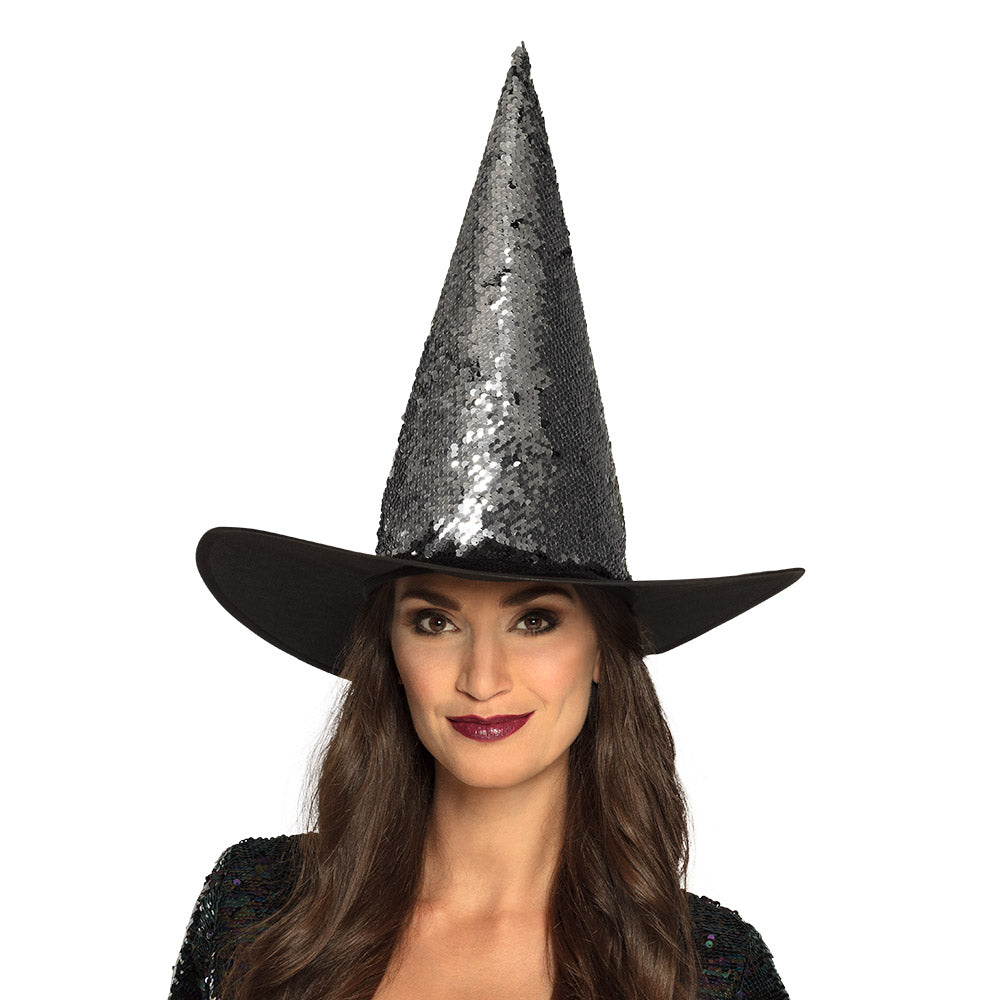 Chapeau de Sorcière Sequin Pailleté Couleurs Irisées