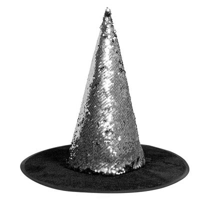 Chapeau de Sorcière Sequin Pailleté Couleurs Irisées