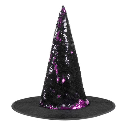 Chapeau de Sorcière Sequin Pailleté Couleurs Irisées