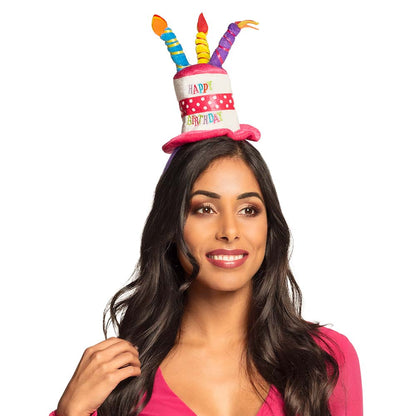 Chapeau Gateau d'Anniversaire Deluxe - Bougies Colorées