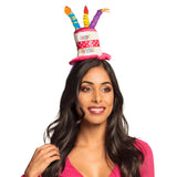 Chapeau Gateau d'Anniversaire Deluxe - Bougies Colorées