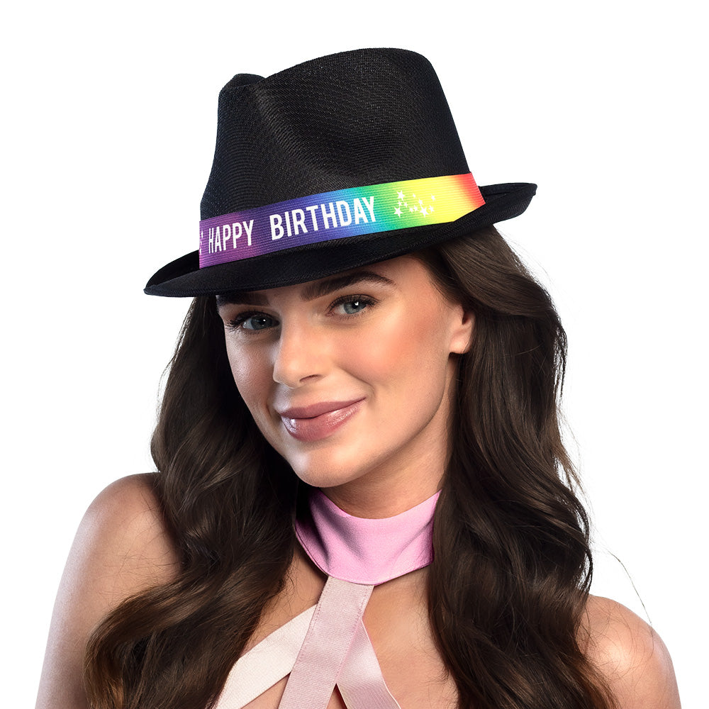 Chapeau Paillettes Happy Birthday - 7 Couleurs Brillantes