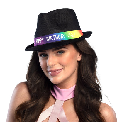 Chapeau Paillettes Happy Birthday - 7 Couleurs Brillantes
