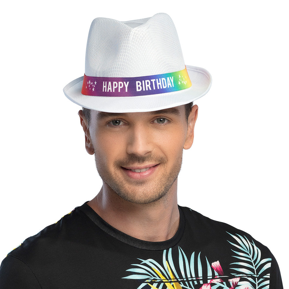 Chapeau Paillettes Happy Birthday - 7 Couleurs Brillantes