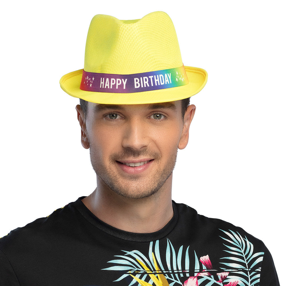 Chapeau Paillettes Happy Birthday - 7 Couleurs Brillantes