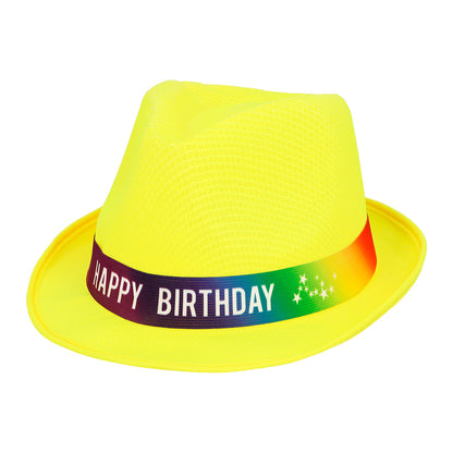 Chapeau Paillettes Happy Birthday - 7 Couleurs Brillantes