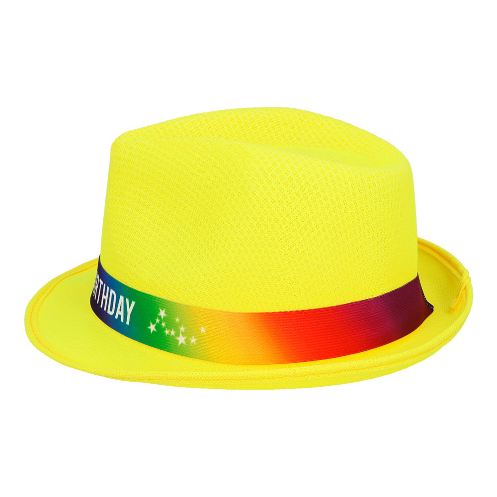 Chapeau Paillettes Happy Birthday - 7 Couleurs Brillantes