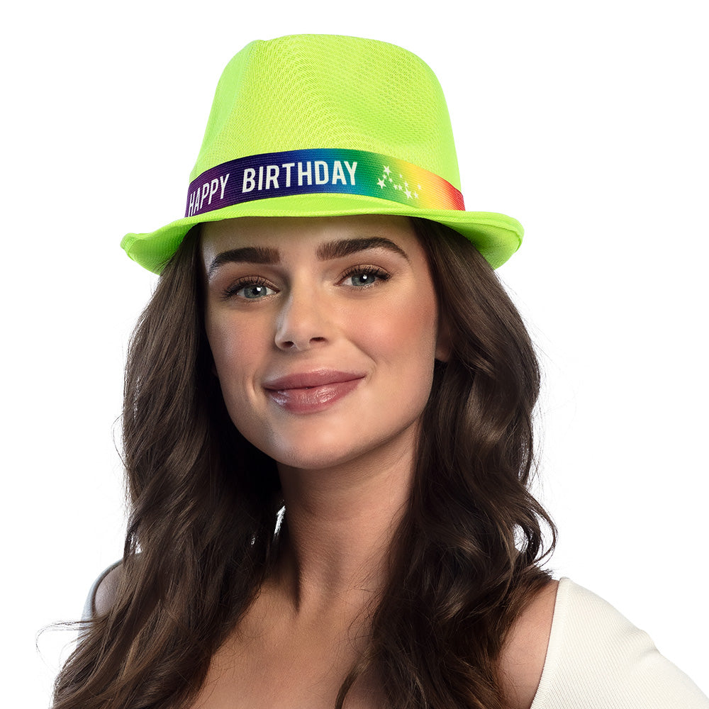 Chapeau Paillettes Happy Birthday - 7 Couleurs Brillantes