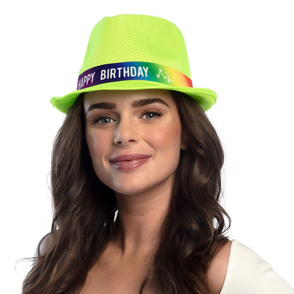 Chapeau Paillettes Happy Birthday - 7 Couleurs Brillantes